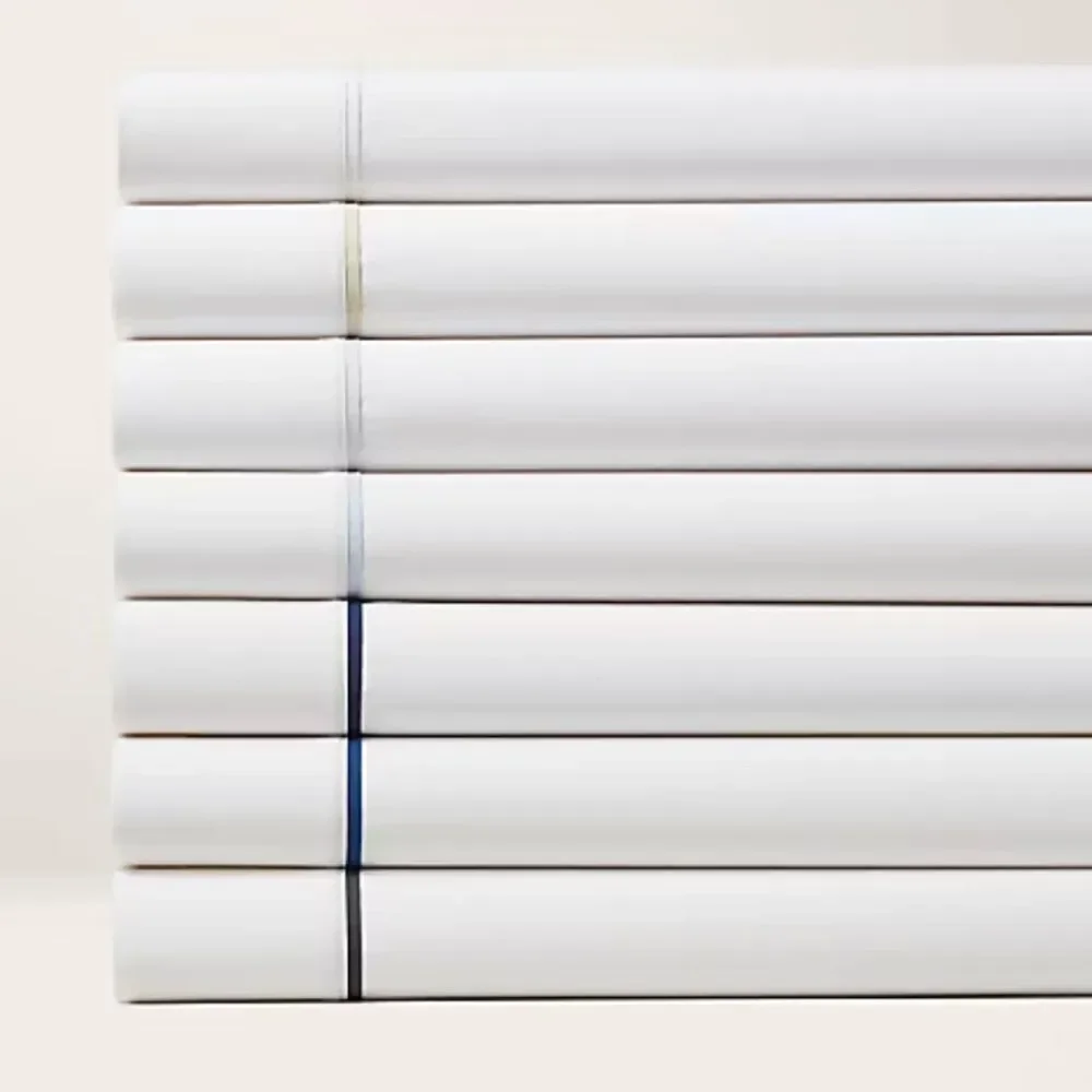 - Organic Cotton Percale Palmer Sheeting One Queen Flat Sheet